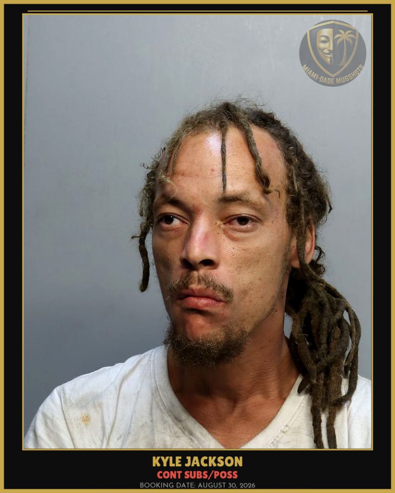 Jackson Kyle  Cameron Arrested – CONT SUBS/POSS – Miami-Dade County (August 30, 2026)