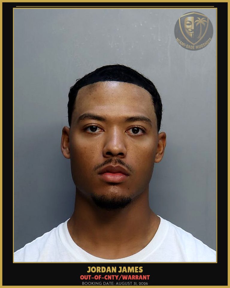 James Jordan  Jeremiah Arrested – OUT-OF-CNTY/WARRANT – Miami-Dade County (August 31, 2026)