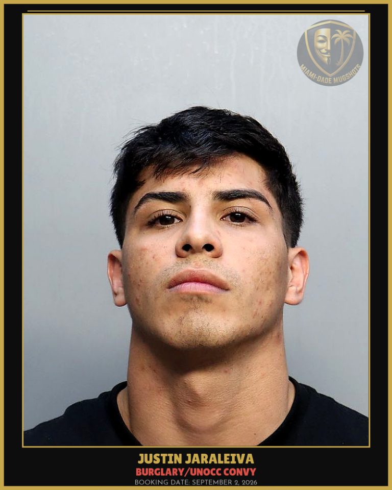 Jaraleiva Justin  Michel Arrested – BURGLARY/UNOCC CONVY – Miami-Dade County (September 2, 2026)