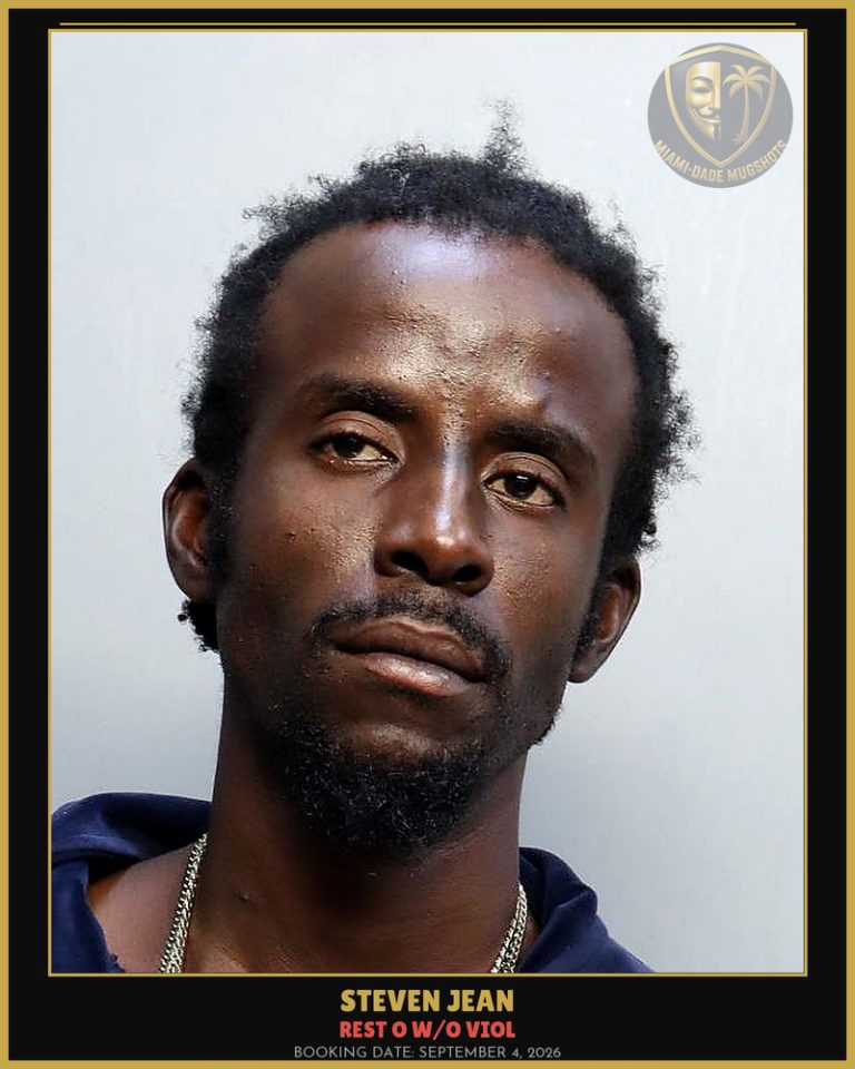 Jean Steven Arrested – REST O W/O VIOL – Miami-Dade County (September 4, 2026)