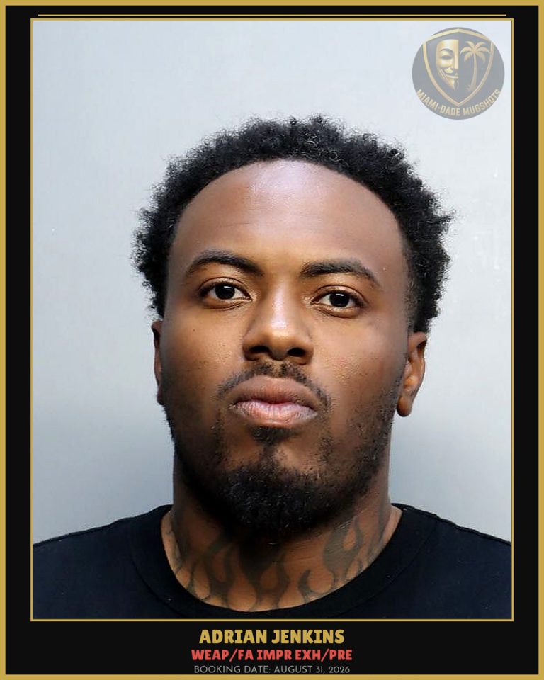 Jenkins Adrian Shemar Arrested – WEAP/FA IMPR EXH/PRE – Miami-Dade County (August 31, 2026)