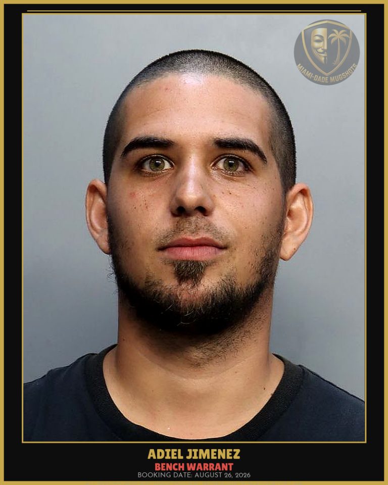 Jimenez Adiel Arrested – BENCH WARRANT – Miami-Dade County (August 26, 2026)