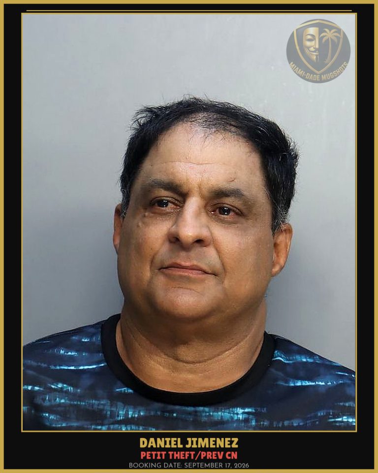 Jimenez Daniel  Ferra Arrested – PETIT THEFT/PREV CN – Miami-Dade County (September 17, 2026)