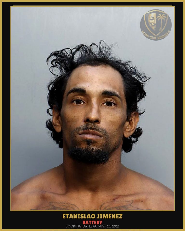 Jimenez Etanislao Arrested – BATTERY – Miami-Dade County (August 28, 2026)