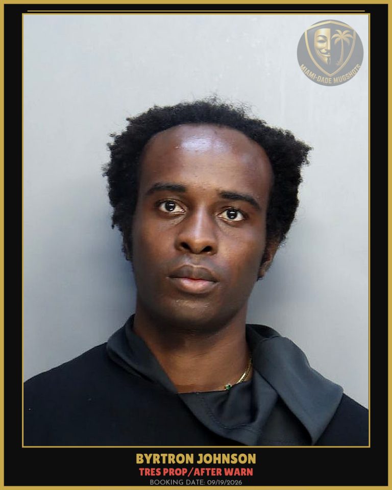 Johnson Byrtron  Graylaw Arrested – TRES PROP/AFTER WARN – Miami-Dade County (Unknown)