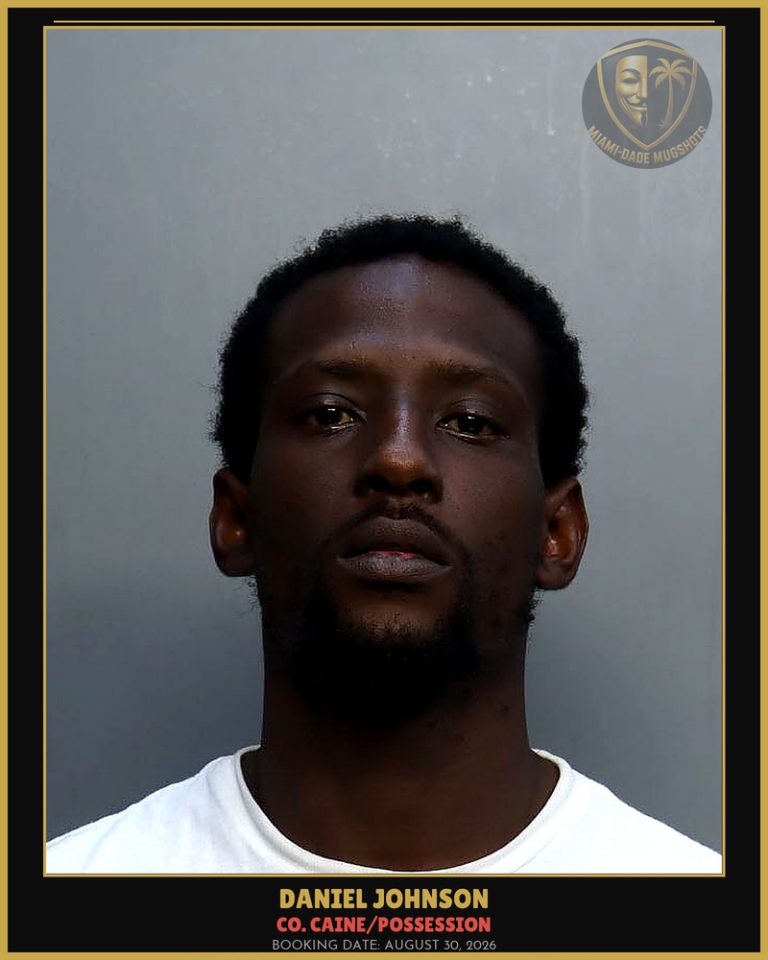 Johnson Daniel  Alexander Arrested – Co. Caine/POSSESSION – Miami-Dade County (August 30, 2026)
