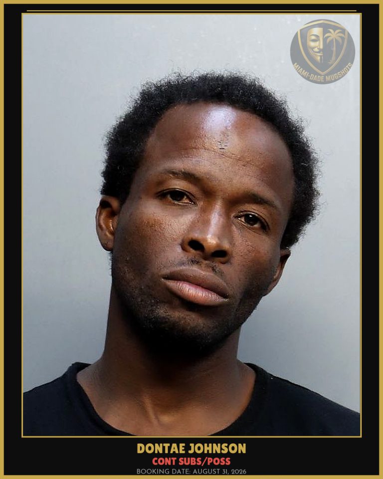 Johnson Dontae Leonard Arrested – CONT SUBS/POSS – Miami-Dade County (August 31, 2026)