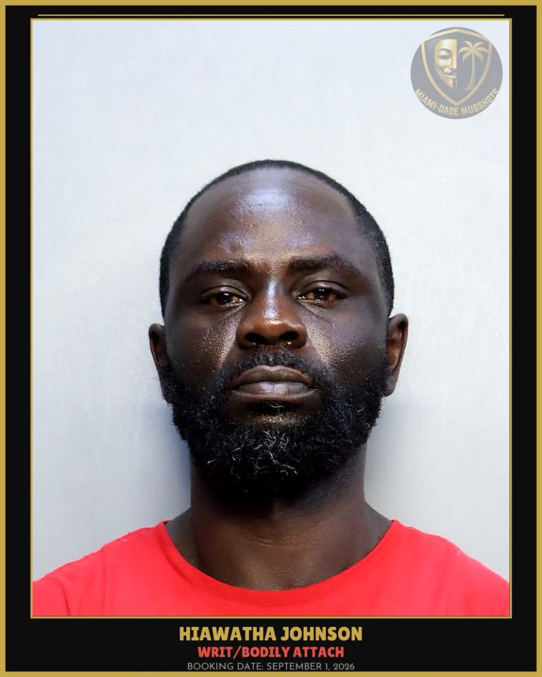 Johnson Hiawatha Cornelius Arrested – WRIT/BODILY ATTACH – Miami-Dade County (September 1, 2026)