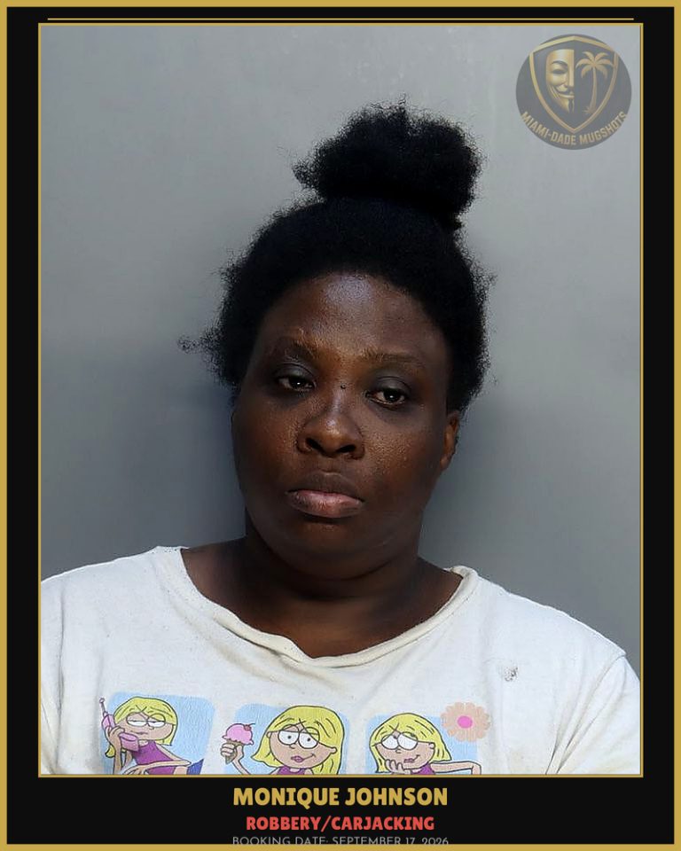 Johnson Monique  Shenail Arrested – ROBBERY/CARJACKING – Miami-Dade County (September 17, 2026)