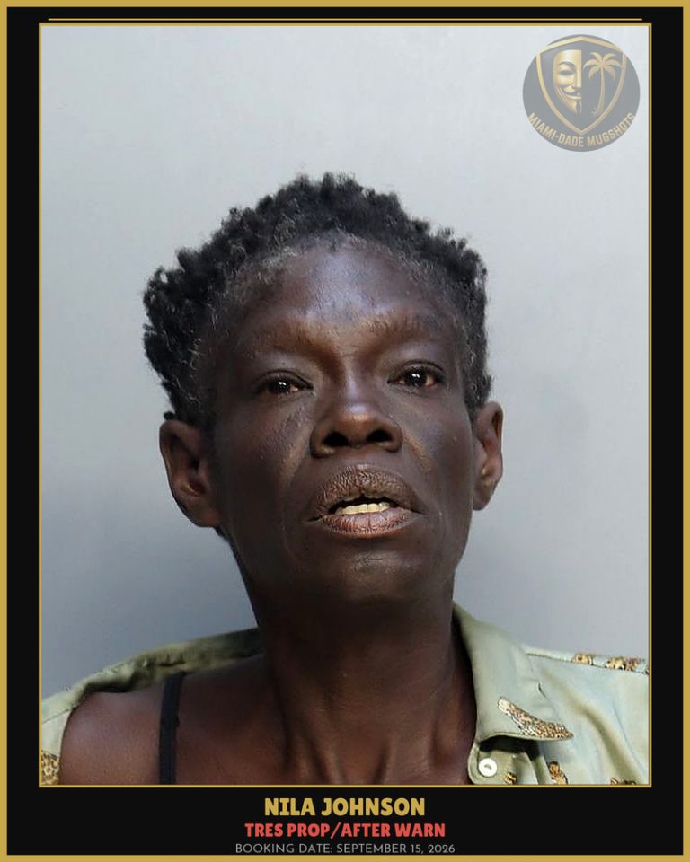 Johnson Nila Arrested – TRES PROP/AFTER WARN – Miami-Dade County (September 15, 2026)