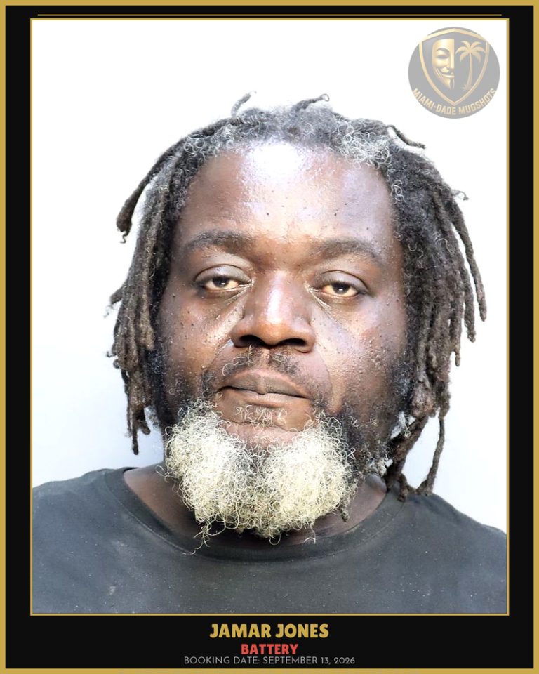 Jones Jamar  Desean Arrested – BATTERY – Miami-Dade County (September 13, 2026)