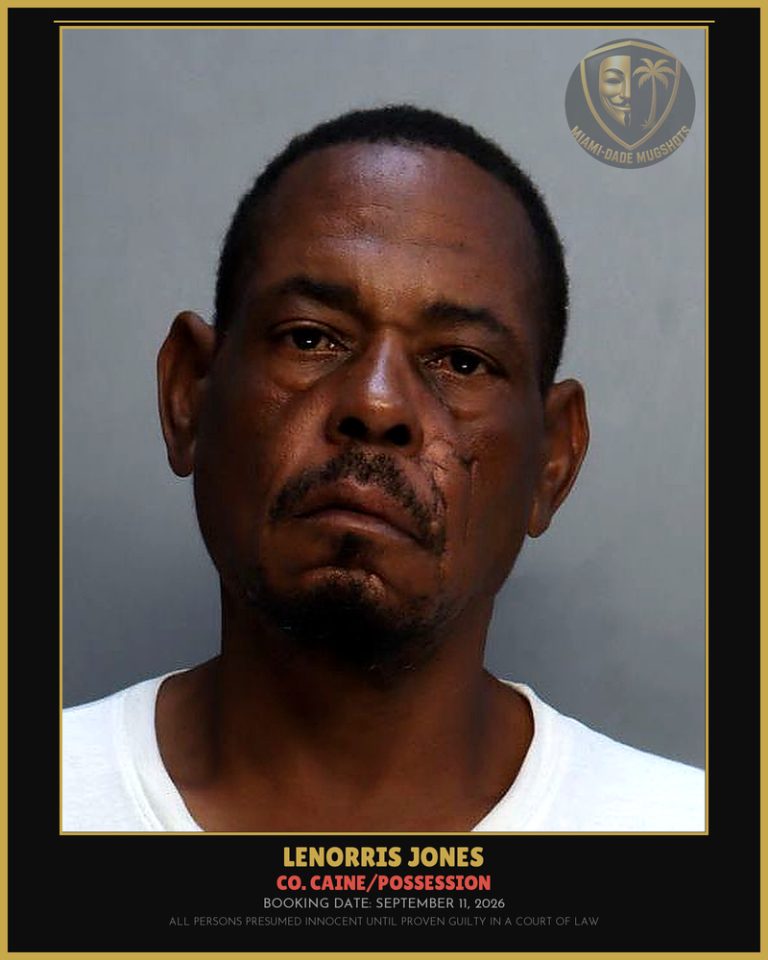 Jones Lenorris Arrested – Co. Caine/POSSESSION – Miami-Dade County (September 11, 2026)