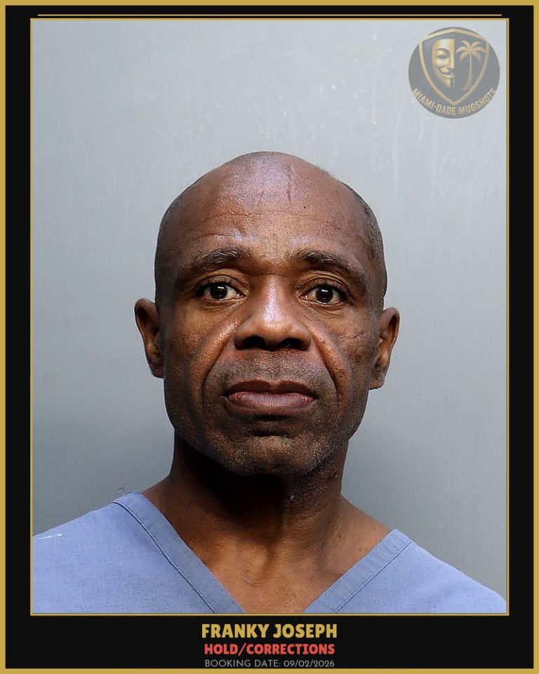 Joseph Franky Arrested – HOLD/CORRECTIONS – Miami-Dade County (Unknown)