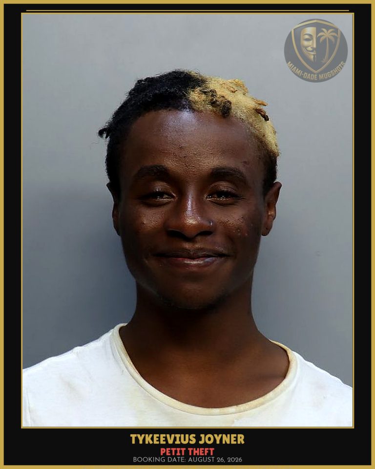 Joyner Tykeevius Shyheim Arrested – PETIT THEFT – Miami-Dade County (August 26, 2026)