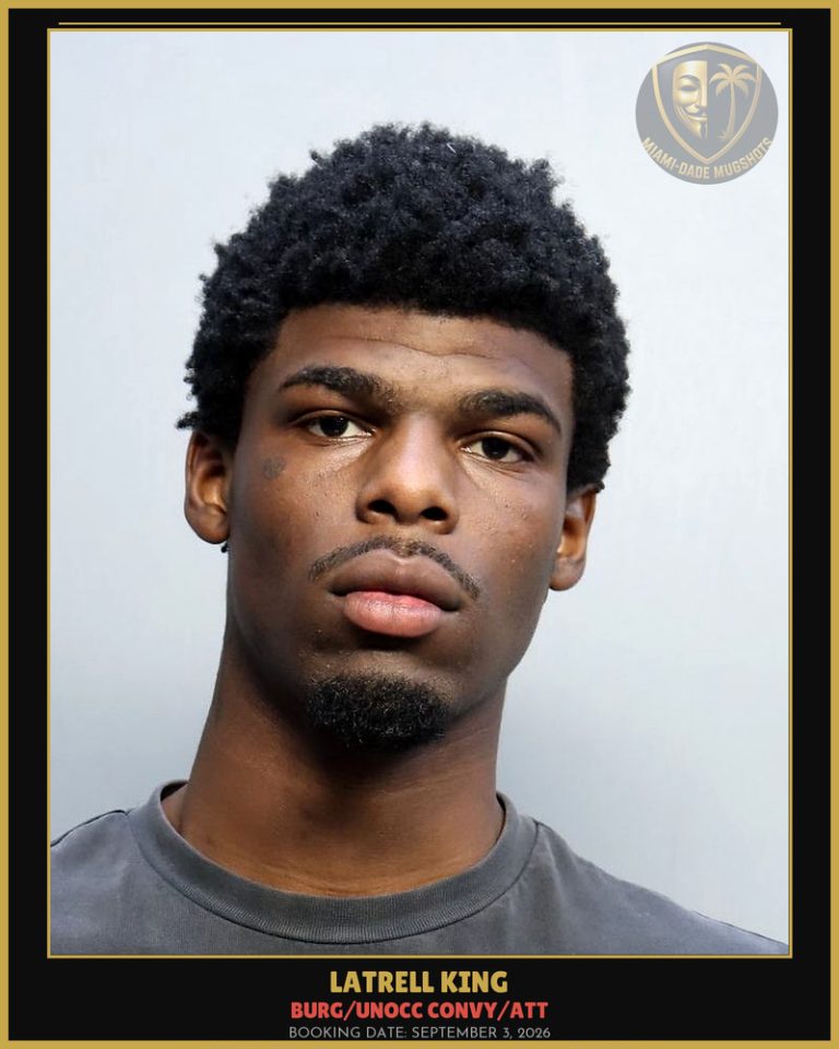King Latrell Arrested – BURG/UNOCC CONVY/ATT – Miami-Dade County (September 3, 2026)
