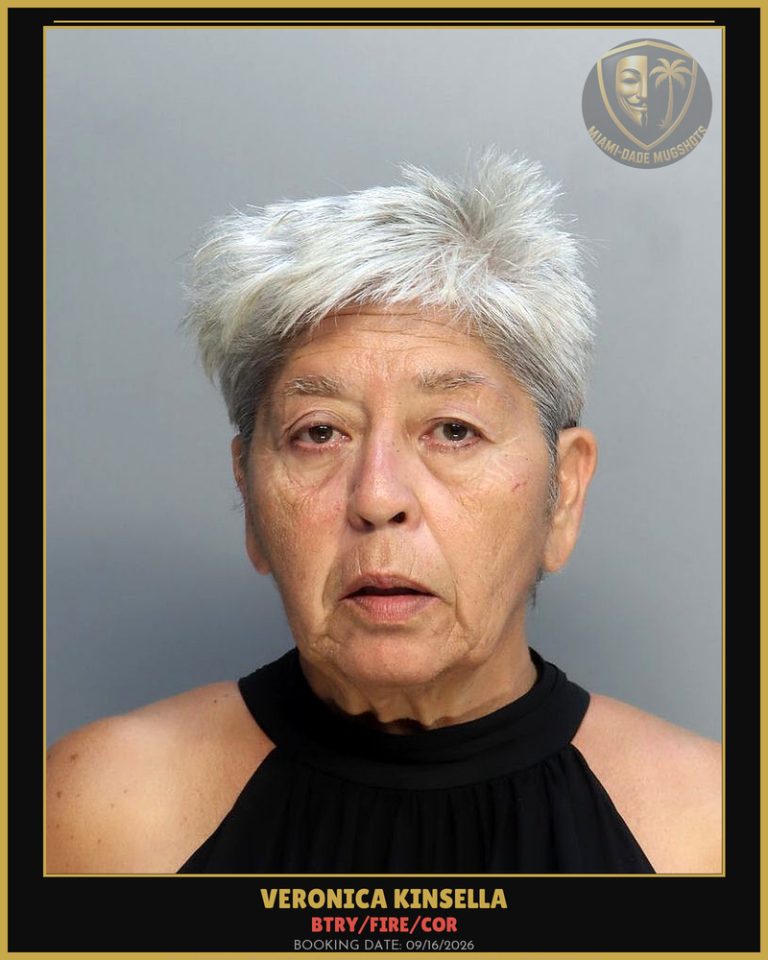 Kinsella Veronica Andrea Arrested – BTRY/FIRE/COR – Miami-Dade County (Unknown)