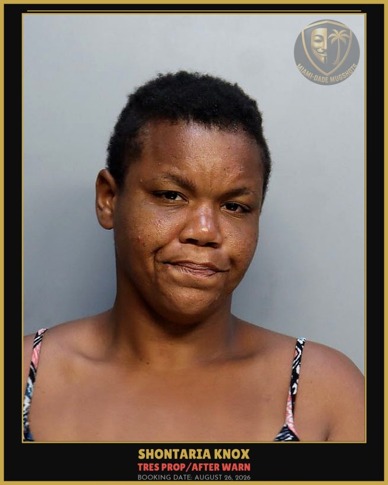 Knox Shontaria Janice Arrested – TRES PROP/AFTER WARN – Miami-Dade County (August 26, 2026)