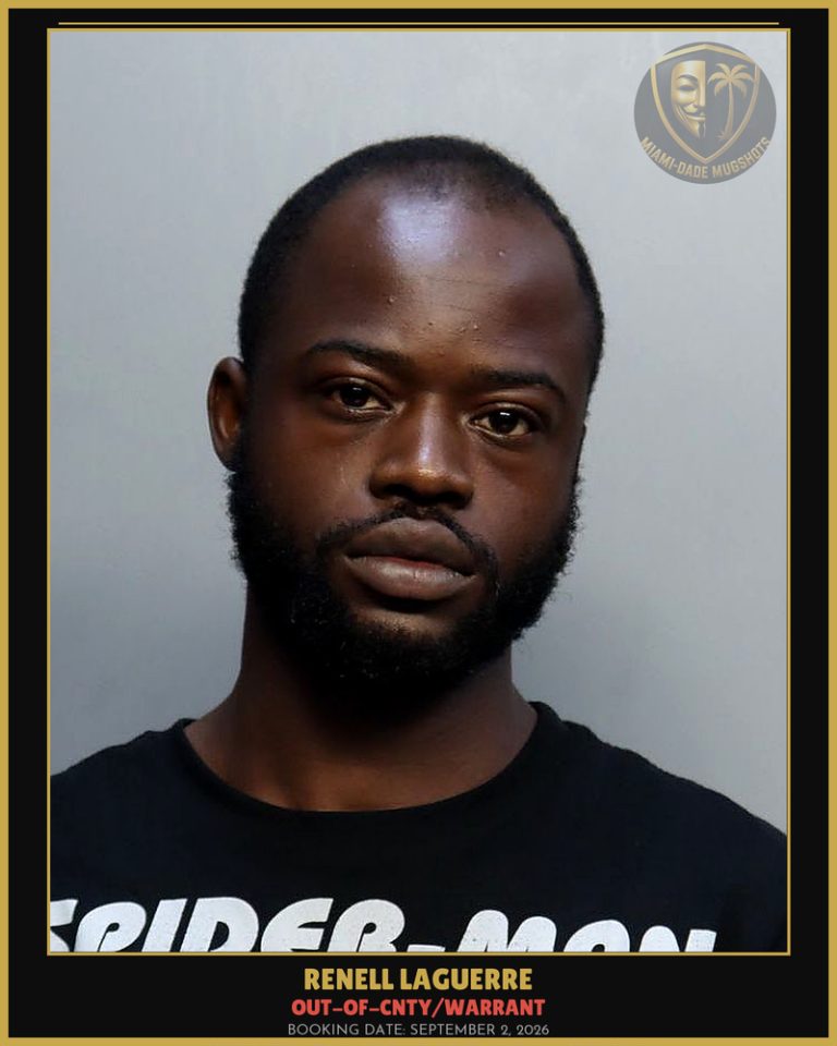 Laguerre Renell  Anilus Arrested – OUT-OF-CNTY/WARRANT – Miami-Dade County (September 2, 2026)