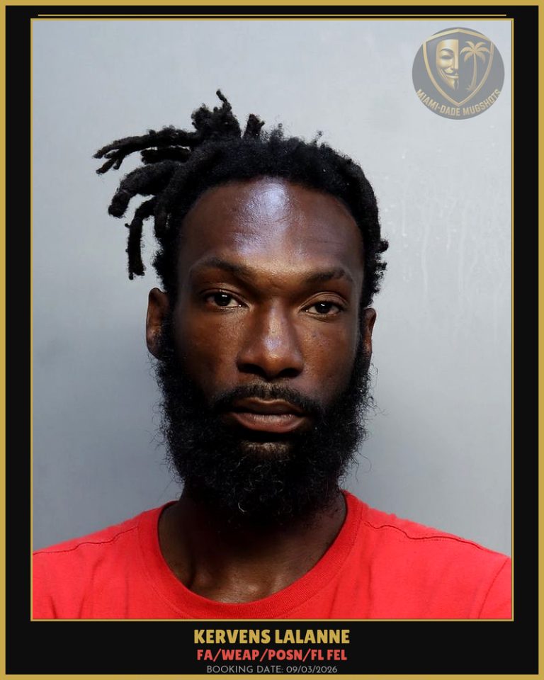 Lalanne Kervens Arrested – FA/WEAP/POSN/FL FEL – Miami-Dade County (Unknown)