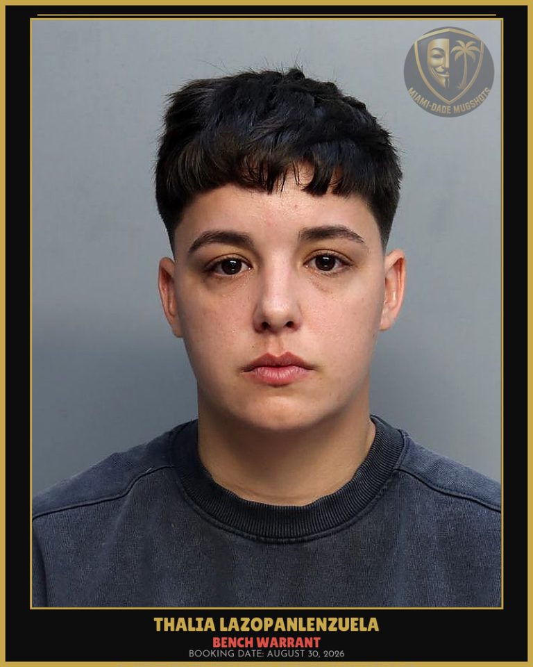Lazopanlenzuela Thalia Arrested – BENCH WARRANT – Miami-Dade County (August 30, 2026)