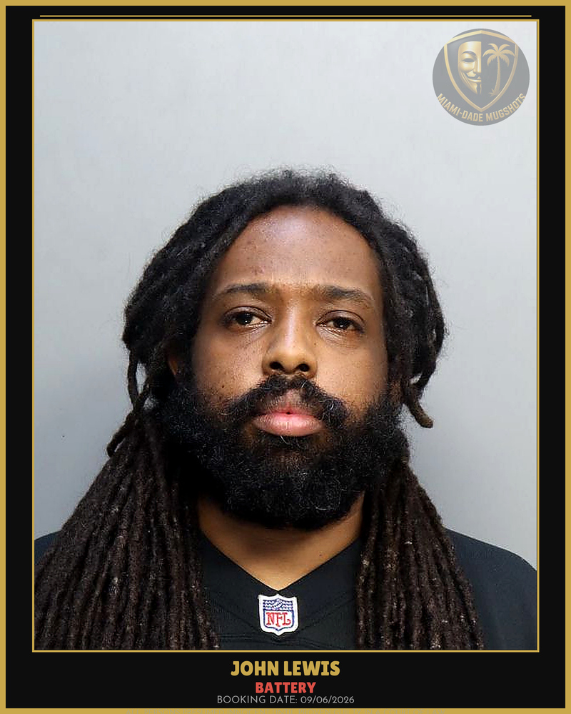 Lewis John  Alvin Arrested – Battery – Miami-Dade County (Unknown)