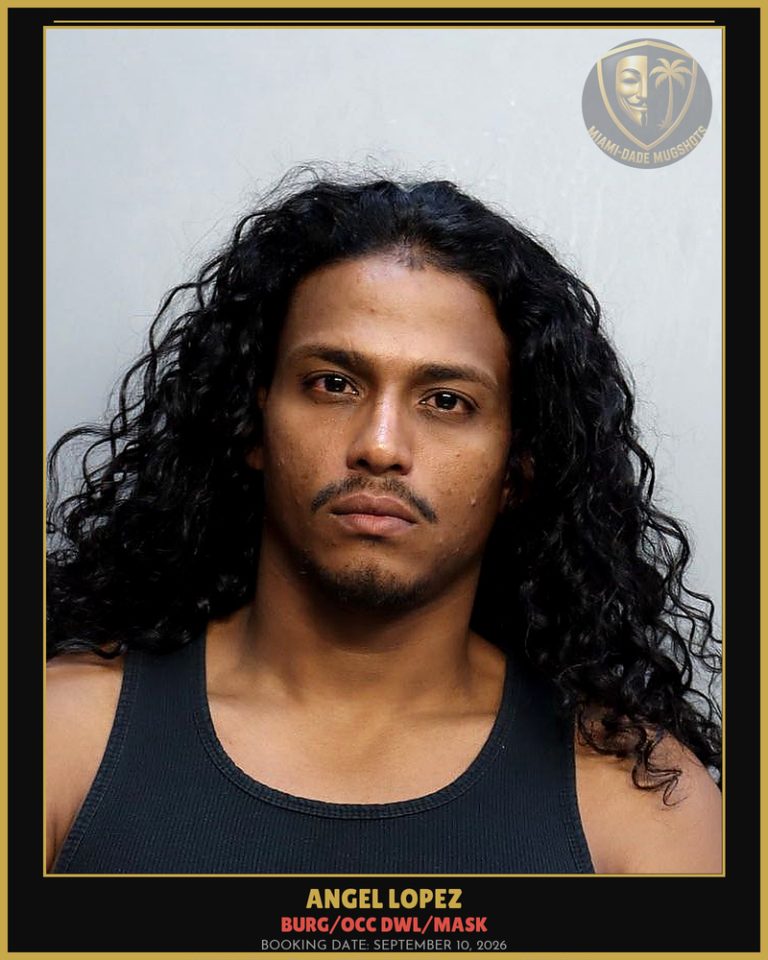 Lopez Angel David Arrested – BURG/OCC DWL/MASK – Miami-Dade County (September 10, 2026)