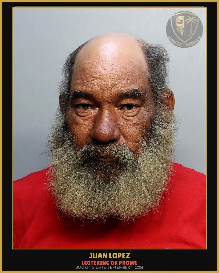 Lopez Juan Bruno Arrested – LOITERING OR PROWL – Miami-Dade County (September 1, 2026)