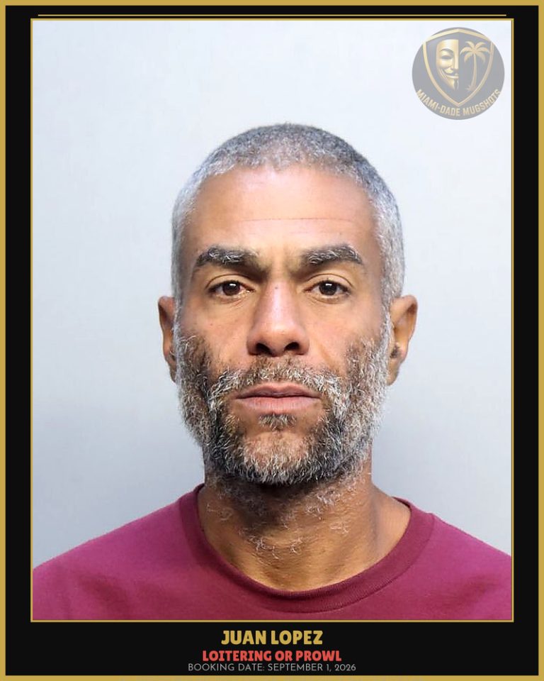 Lopez Juan  Bruno Arrested – LOITERING OR PROWL – Miami-Dade County (September 1, 2026)