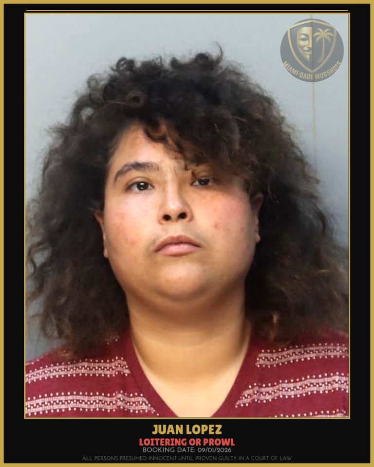 Lopez Juan Bruno Arrested – LOITERING OR PROWL – Miami-Dade County (Unknown)