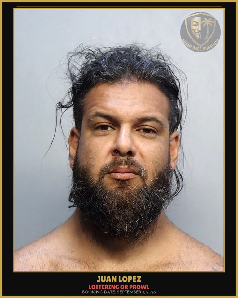 Lopez Juan Bruno Arrested – LOITERING OR PROWL – Miami-Dade County (September 1, 2026)