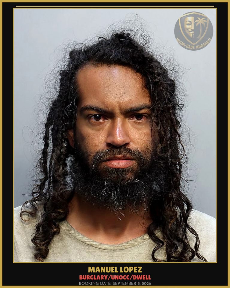 Lopez Manuel Arrested – BURGLARY/UNOCC/DWELL – Miami-Dade County (September 8, 2026)