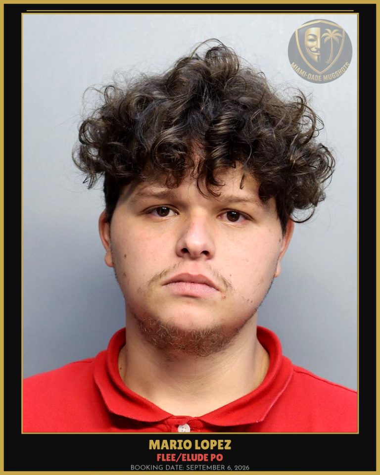 Lopez Mario Miguel Arrested – FLEE/ELUDE PO – Miami-Dade County (September 6, 2026)