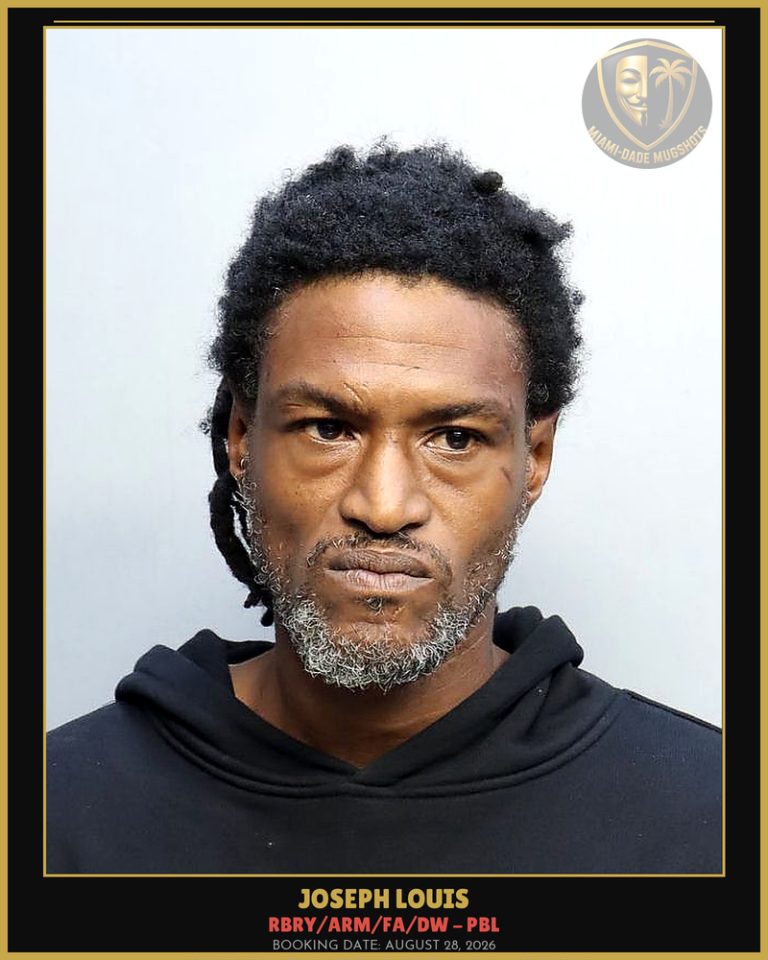 Louis Joseph Ludovic Arrested – RBRY/ARM/FA/DW – PBL – Miami-Dade County (August 28, 2026)