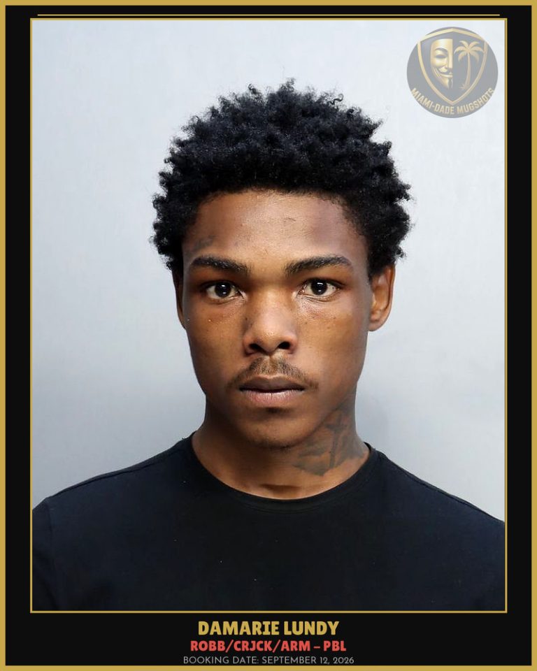 Lundy Damarie Arrested – ROBB/CRJCK/ARM – PBL – Miami-Dade County (September 12, 2026)