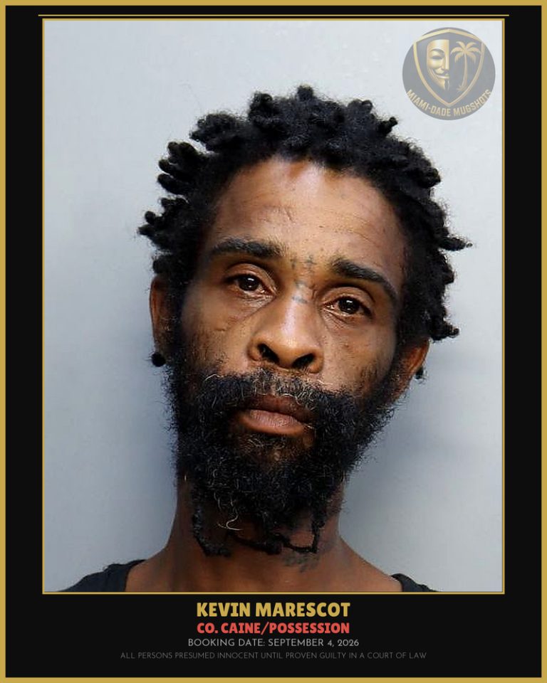 Marescot Kevin Arrested – Co. Caine/POSSESSION – Miami-Dade County (September 4, 2026)