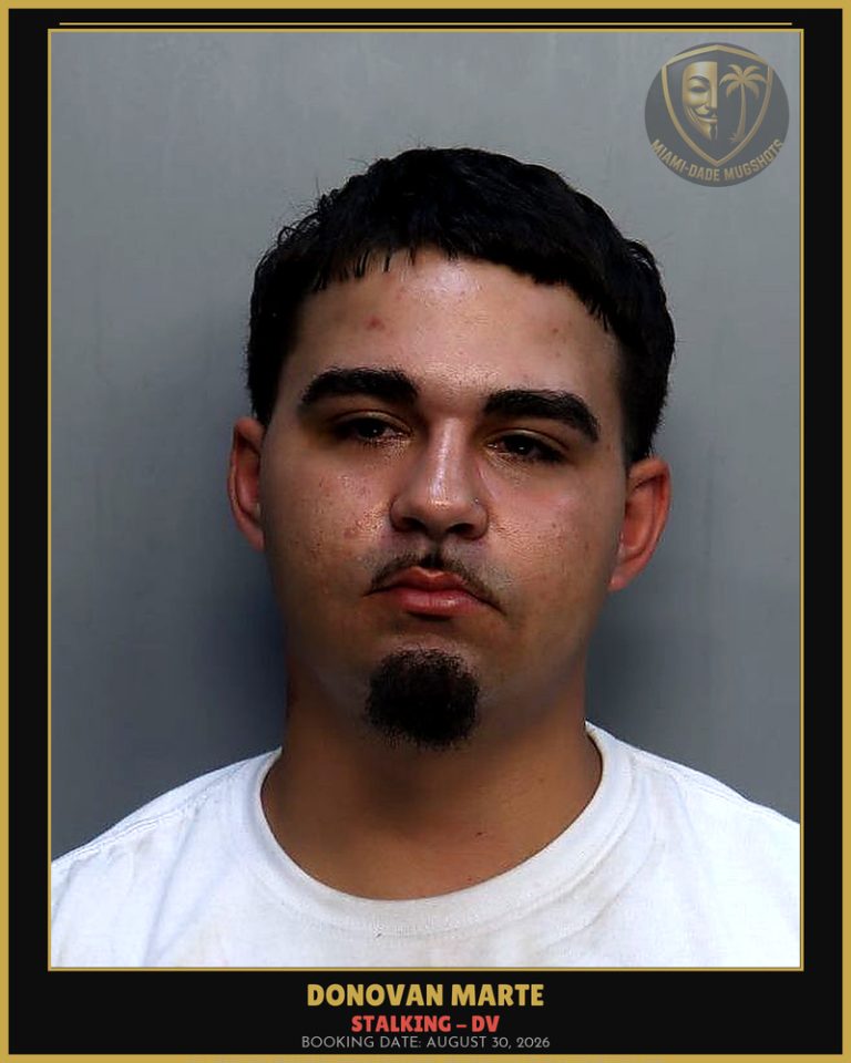 Marte Donovan Chad Arrested – STALKING – DV – Miami-Dade County (August 30, 2026)