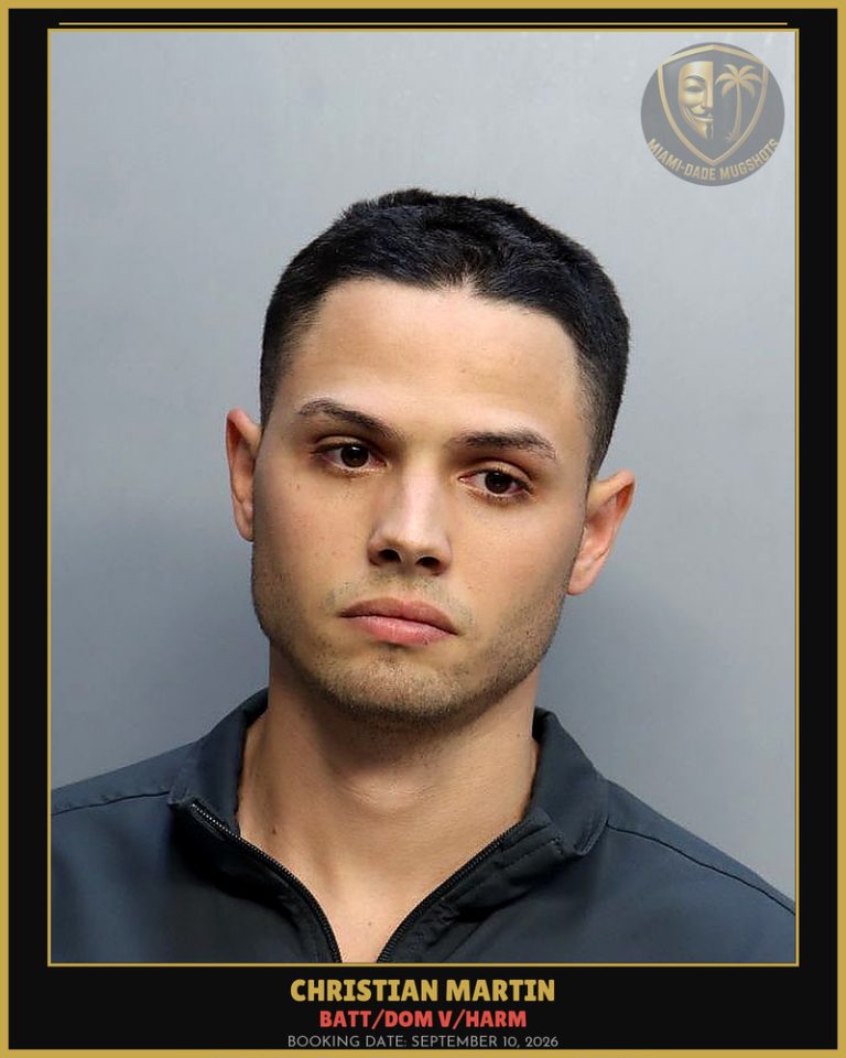Martin Christian Arrested – BATT/DOM V/HARM – Miami-Dade County (September 10, 2026)