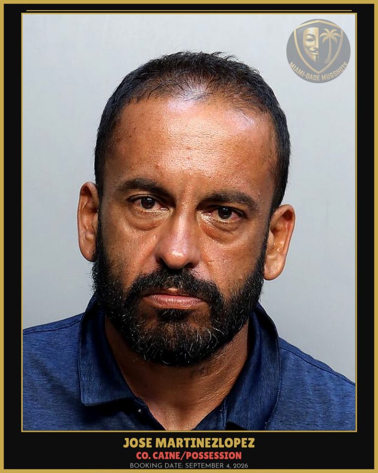 Martinezlopez Jose  Antonio Arrested – Co. Caine/POSSESSION – Miami-Dade County (September 4, 2026)