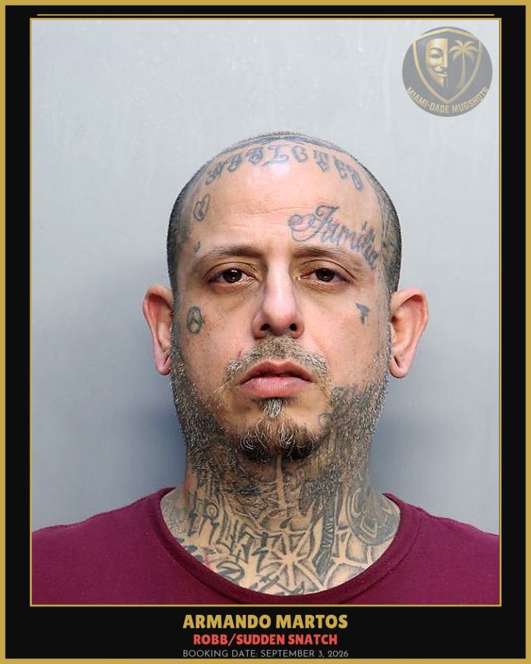Martos Armando Arrested – ROBB/SUDDEN SNATCH – Miami-Dade County (September 3, 2026)
