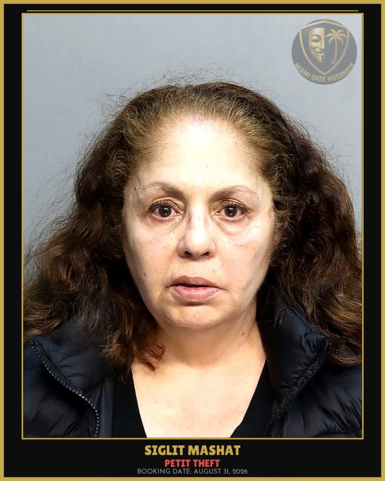 Mashat Siglit Arrested – PETIT THEFT – Miami-Dade County (August 31, 2026)