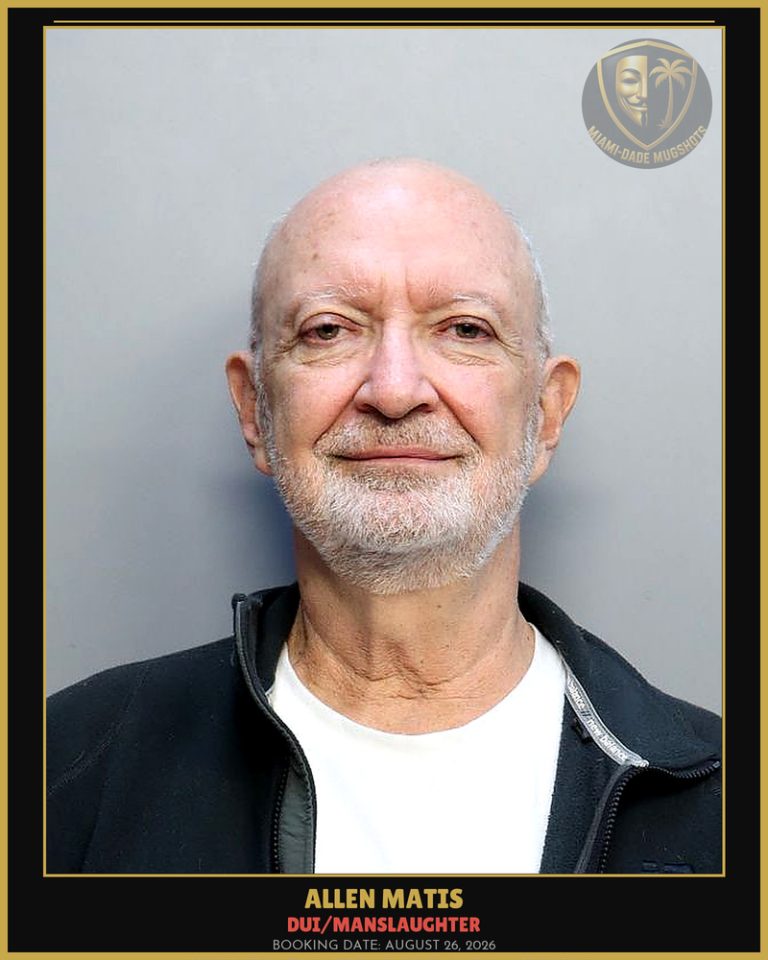 Matis Allen Arrested – DUI/MANSLAUGHTER – Miami-Dade County (August 26, 2026)