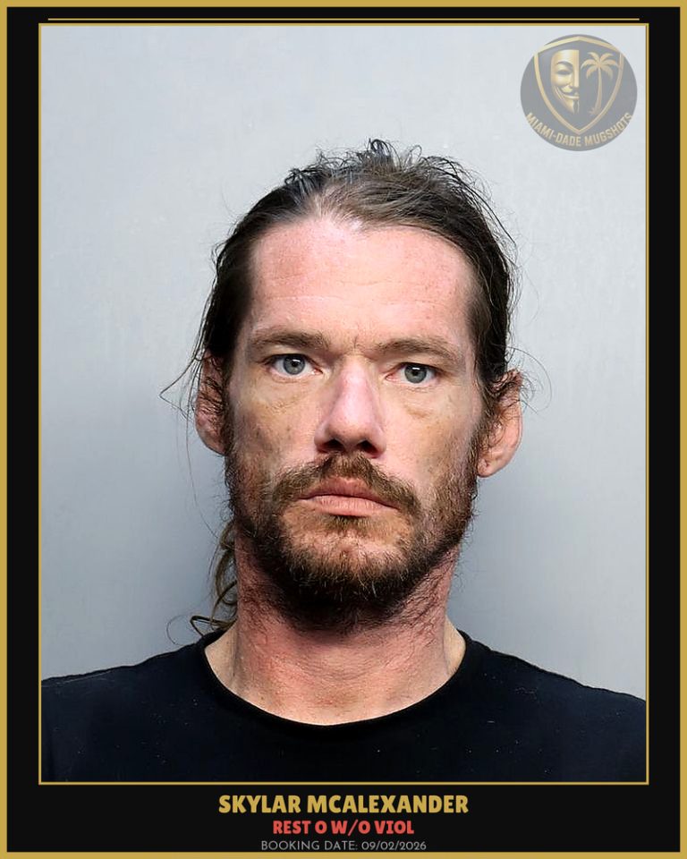 Mcalexander Skylar Arrested – REST O W/O VIOL – Miami-Dade County (Unknown)