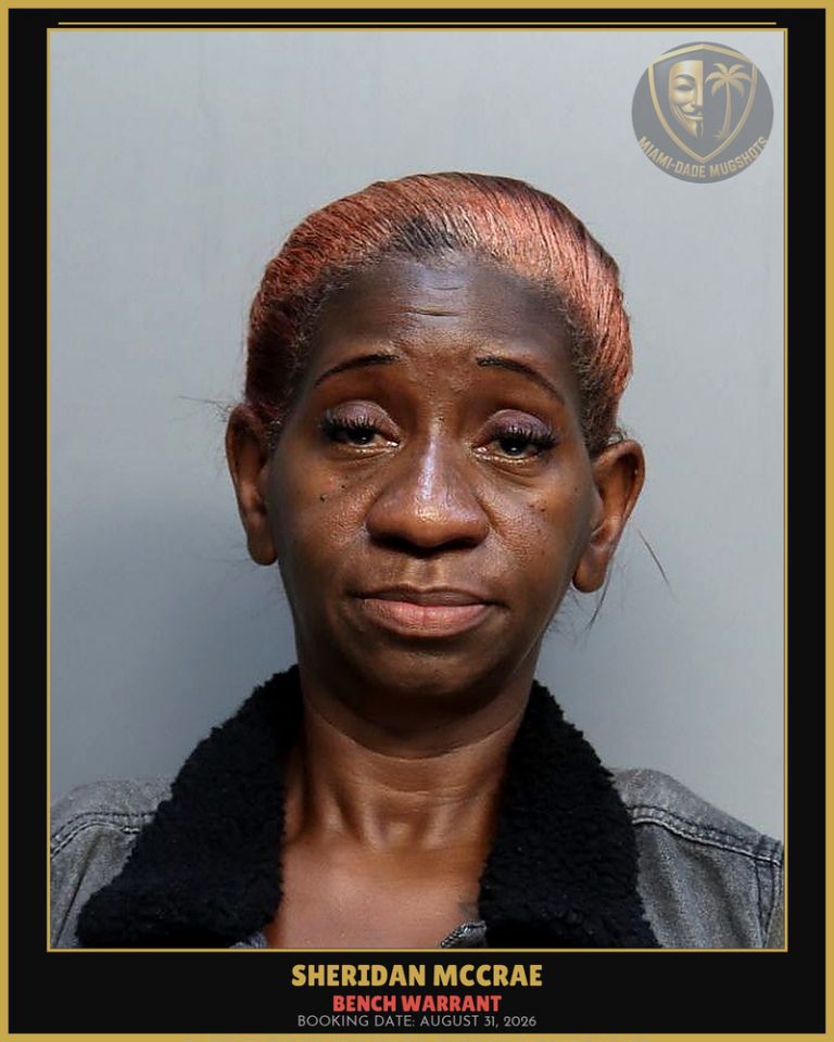 Mccrae Sheridan Irene Arrested – BENCH WARRANT – Miami-Dade County (August 31, 2026)