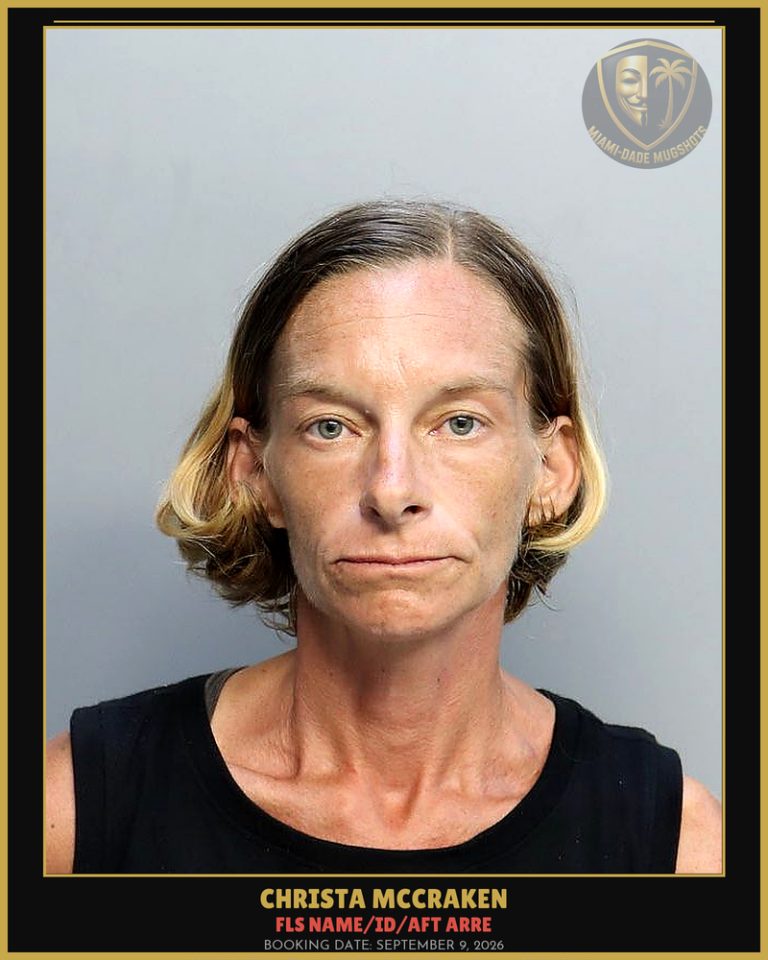 Mccraken Christa L Arrested – FLS NAME/ID/AFT ARRE – Miami-Dade County (September 9, 2026)