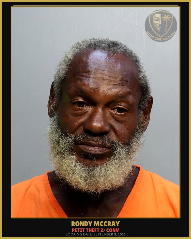 Mccray Rondy Arrested – PETIT THEFT 2> CONV – Miami-Dade County (September 2, 2026)
