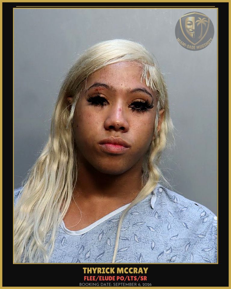 Mccray Thyrick  Anderson Arrested – FLEE/ELUDE PO/LTS/SR – Miami-Dade County (September 6, 2026)