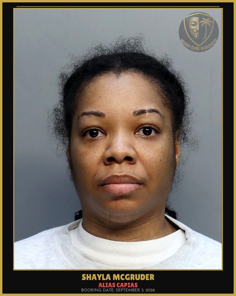 Mcgruder Shayla Arrested – ALIAS CAPIAS – Miami-Dade County (September 3, 2026)