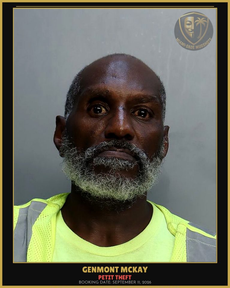 Mckay Genmont Arrested – PETIT THEFT – Miami-Dade County (September 11, 2026)