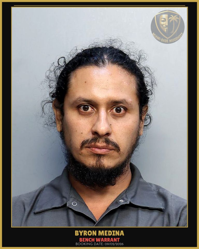 Medina Byron A Arrested – BENCH WARRANT – Miami-Dade County (Unknown)