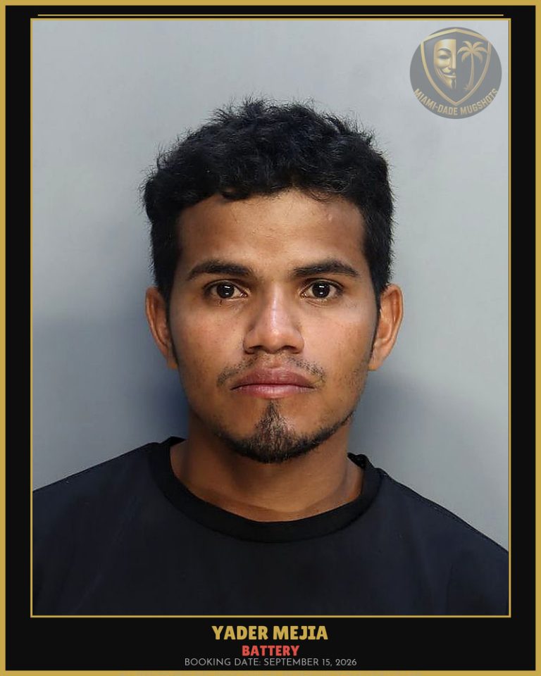Mejia Yader Antonio Arrested – BATTERY – Miami-Dade County (September 15, 2026)